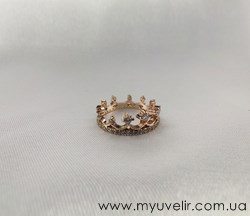 Серебряное кольцо корона